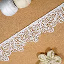 One Side Border Pearl Shuttle Lace