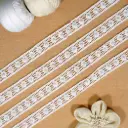 Double Side Border Shuttle Lace with Pearl