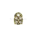 Arch-Top Baguette-Cut Gold Base Kundan Button