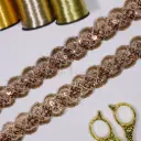 Sequence Accent Fancy Metallic Yarn Lace