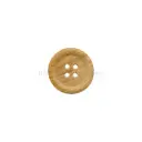 Classic Natural Tone Raised Edge 4-Hole Wooden Button