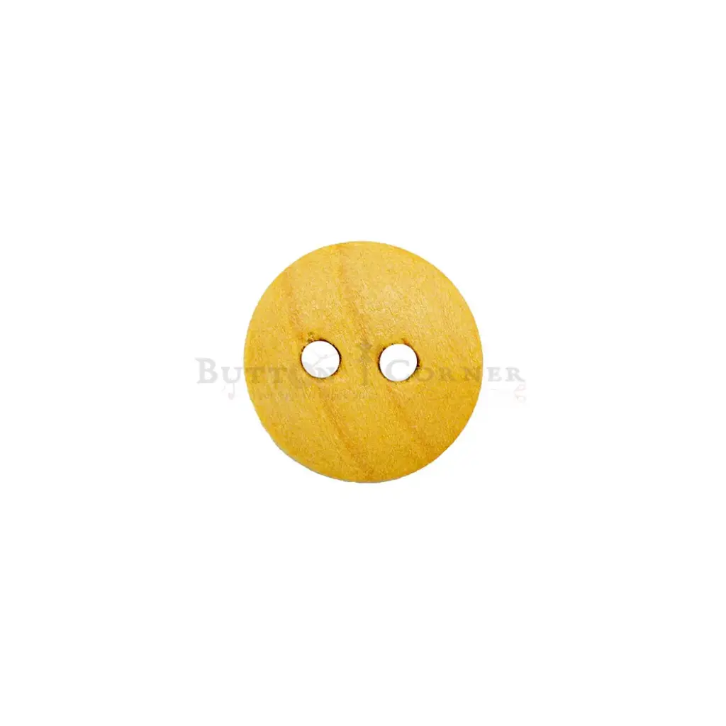 Classic Smooth Surface Round Shape 2-Hole Wooden Shirt Button