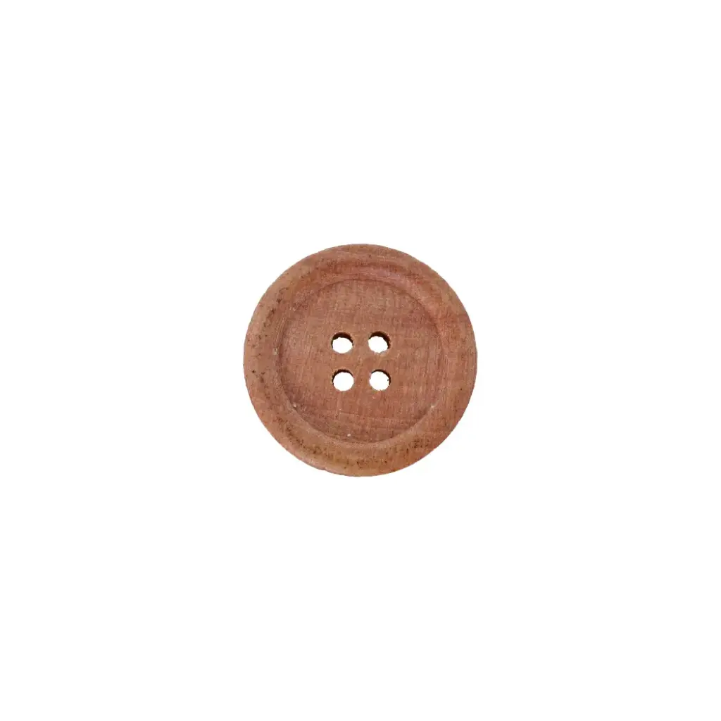 Classic Raised Border 4-Hole Wooden Button