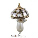 Fancy Jhumki Button with Pearls & Stones