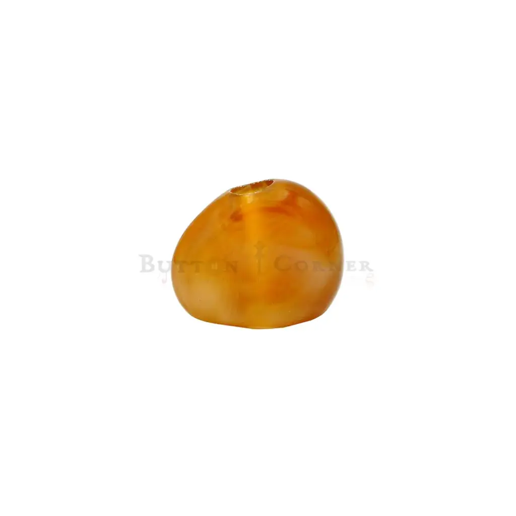 Amber Pebble Resin Drawstring End Cap