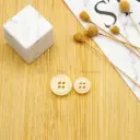 Classic 4-Hole Polyester Shirt Button with Outer Rim