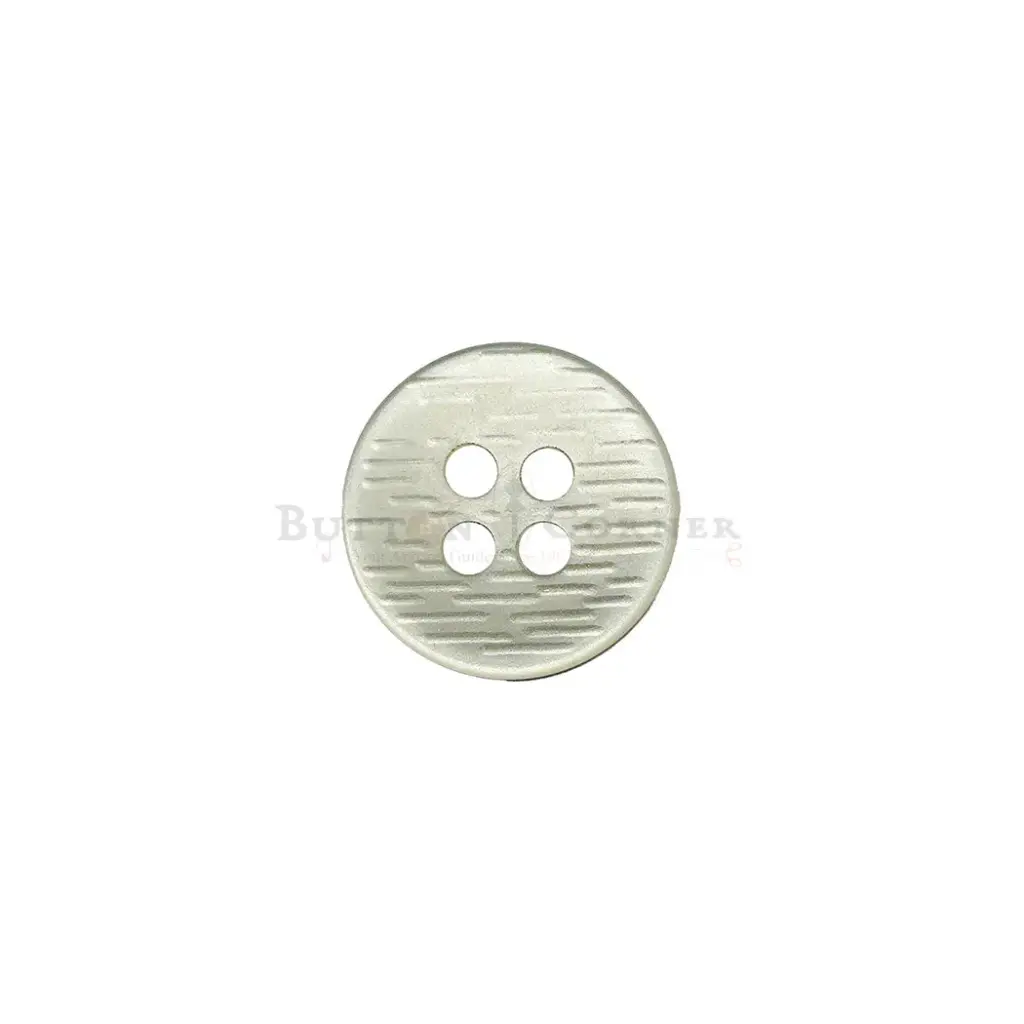 Linear Pattern Textured 4-Hole Polyester Shirt Button