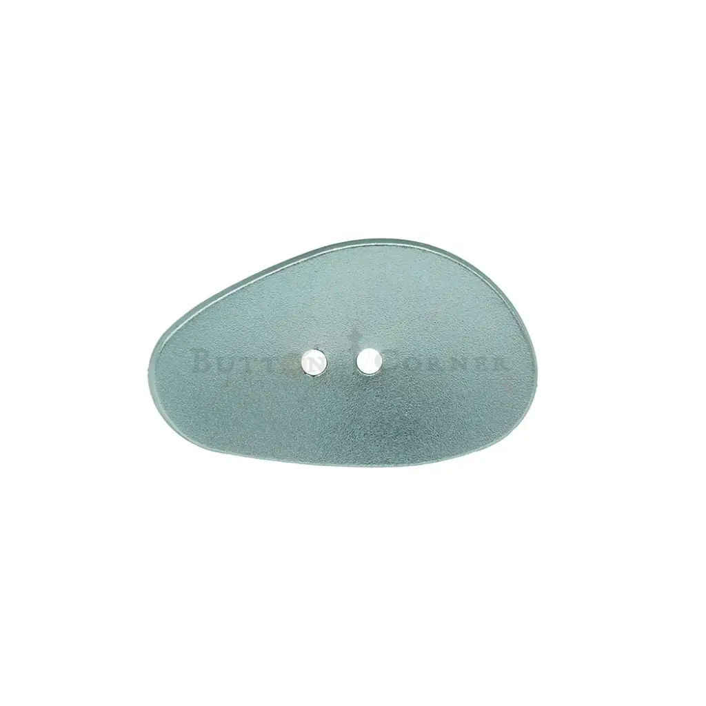 Sculptural Irregular Curved Shape 2-Hole Aluminium Button