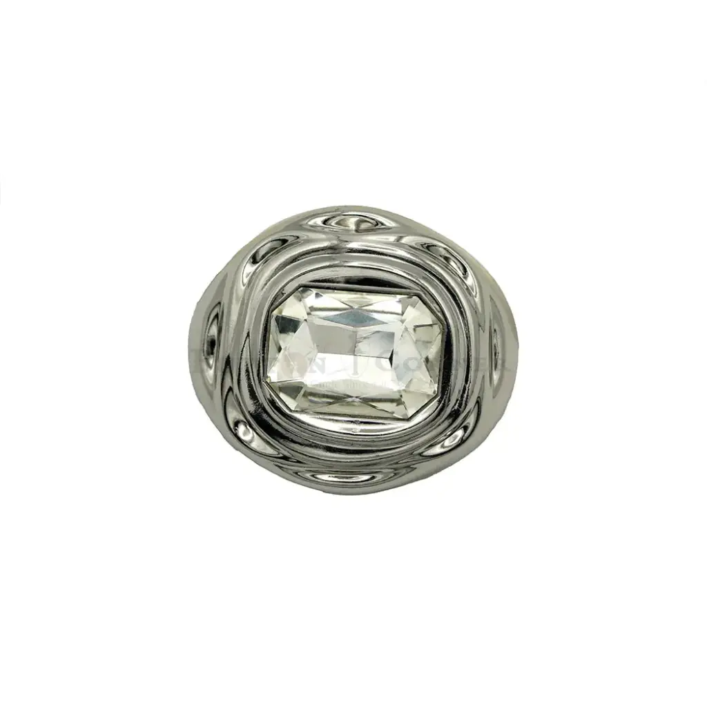 Sculptural Deep Bezel Set Gemstone Scarf Buckle