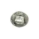 Sculptural Deep Bezel Set Gemstone Scarf Buckle