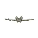 Textured Butterfly on Tree Branch Toggle Button