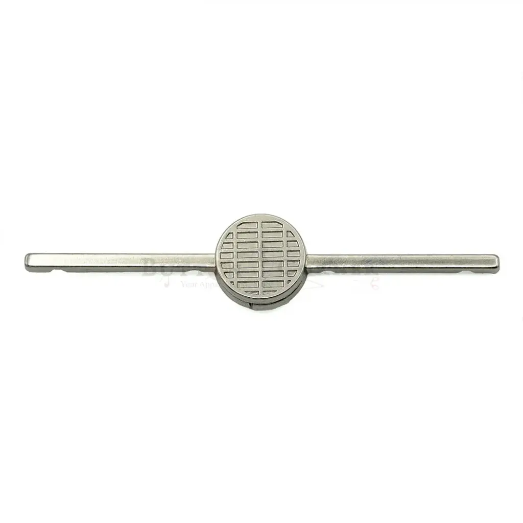 Geometric Grate Centre Metallic Toggle Button