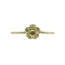 Whimsical Floral Turn-Lock Metallic Toggle Button
