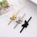 Slim Bar Smooth Butterfly Metallic Toggle Button