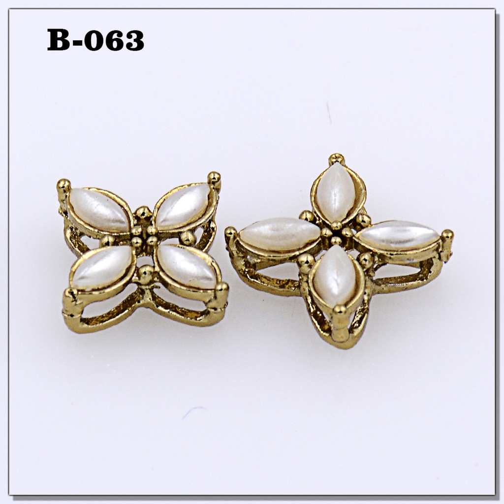 Fancy Kundan Flower Button