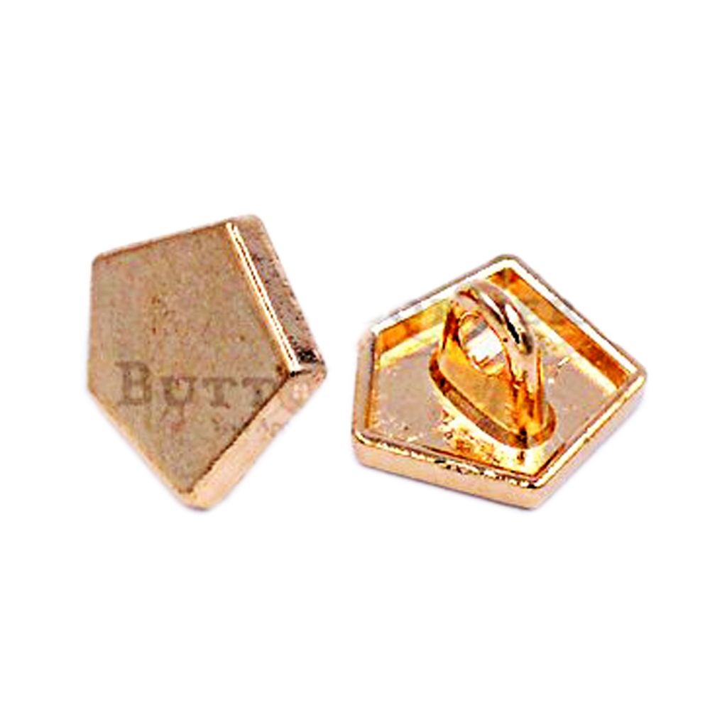 Pentagon Shape Metal Shirt Button