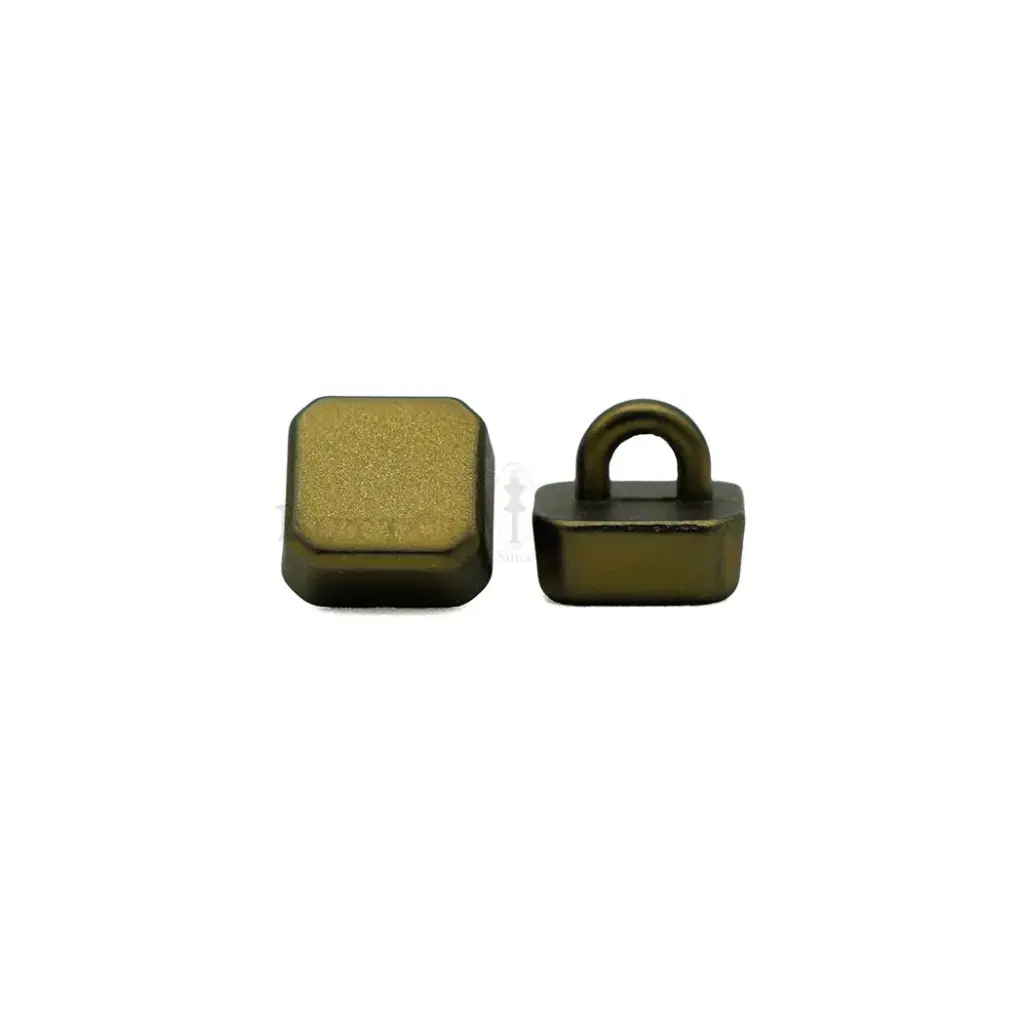 Flat Smooth Surface Downhole Loop Square Shape Metal Shirt Button