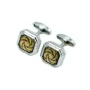 Dynamic Swirl Hexagon Style Cufflink