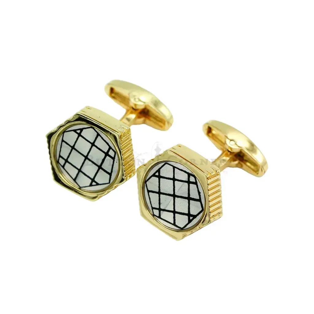 Dynamic Sunbeam Lattice Centre Design Cufflink