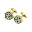 Dynamic Sunbeam Lattice Centre Design Cufflink
