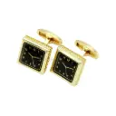 Miniature Square Clock Face Dial Motif Cufflink