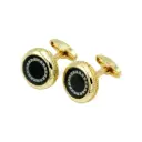 Onyx Centre Dial Round Shape Cufflink