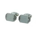 Chervon Grooved Flank Accents Cufflink