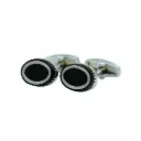 Classic Oval Shape with Outer Rim Cufflink