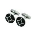 Diamond Motif Design Round Shape Cufflink