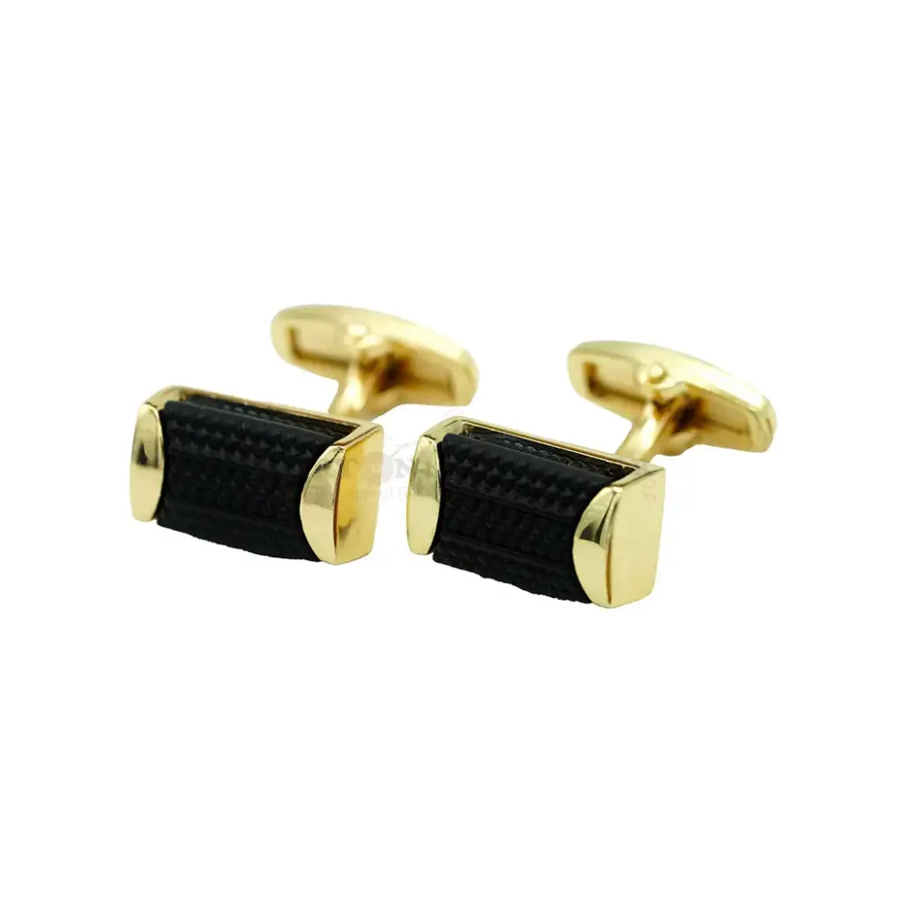 Diamond Grid Motif Rectangular Shape Cufflink
