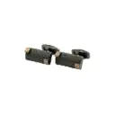 Micro-Mesh Textured Face with Diagonal Square Inset Cufflink