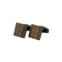 Curved Wavy Grid Pattern & Stippled Quadrants Cufflink