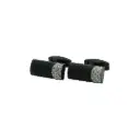 Chevron Ridge Grooves & Art Deco Fan Pattern Cufflink