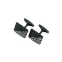 Basketwave Grid Diamond Scale Lattice Style Cufflink