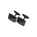 Micro Checkered Grid Pattern Square Cufflink