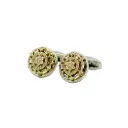 Vintage Filigree Floral Round Pave Cluster Cufflink
