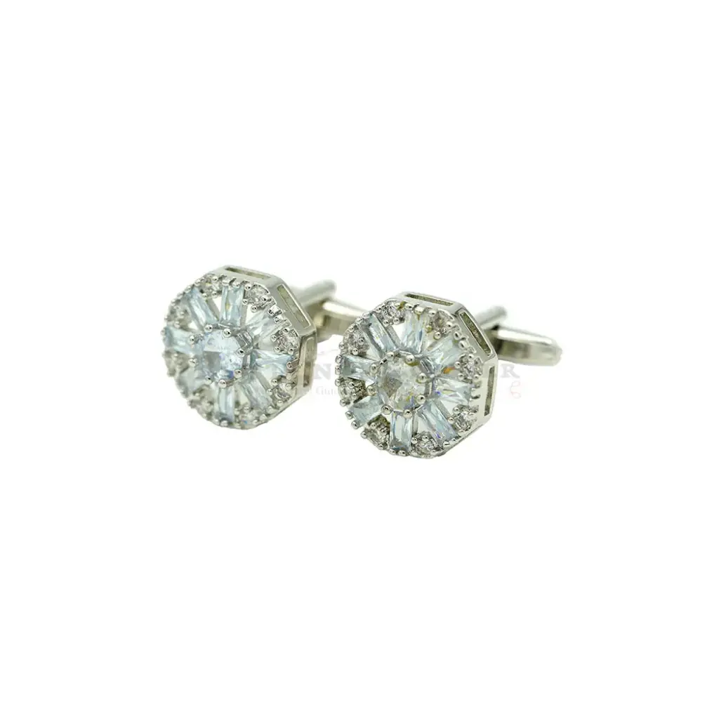 Snowflake Style Crystal Cluster Formal Cufflink