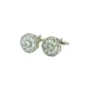 Snowflake Style Crystal Cluster Formal Cufflink