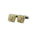 Imperial Flower Cluster Bagutte Sunburst Cushion Cufflink