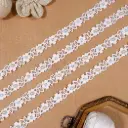 Flower Design Shuttle Lace with Pearl