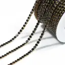 Light-Gold Base Four Claws in Deep Gemstone Cup-Chain