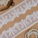 Decorative Glass Beads, Sequence & Pearl Embellishment Organza Lace