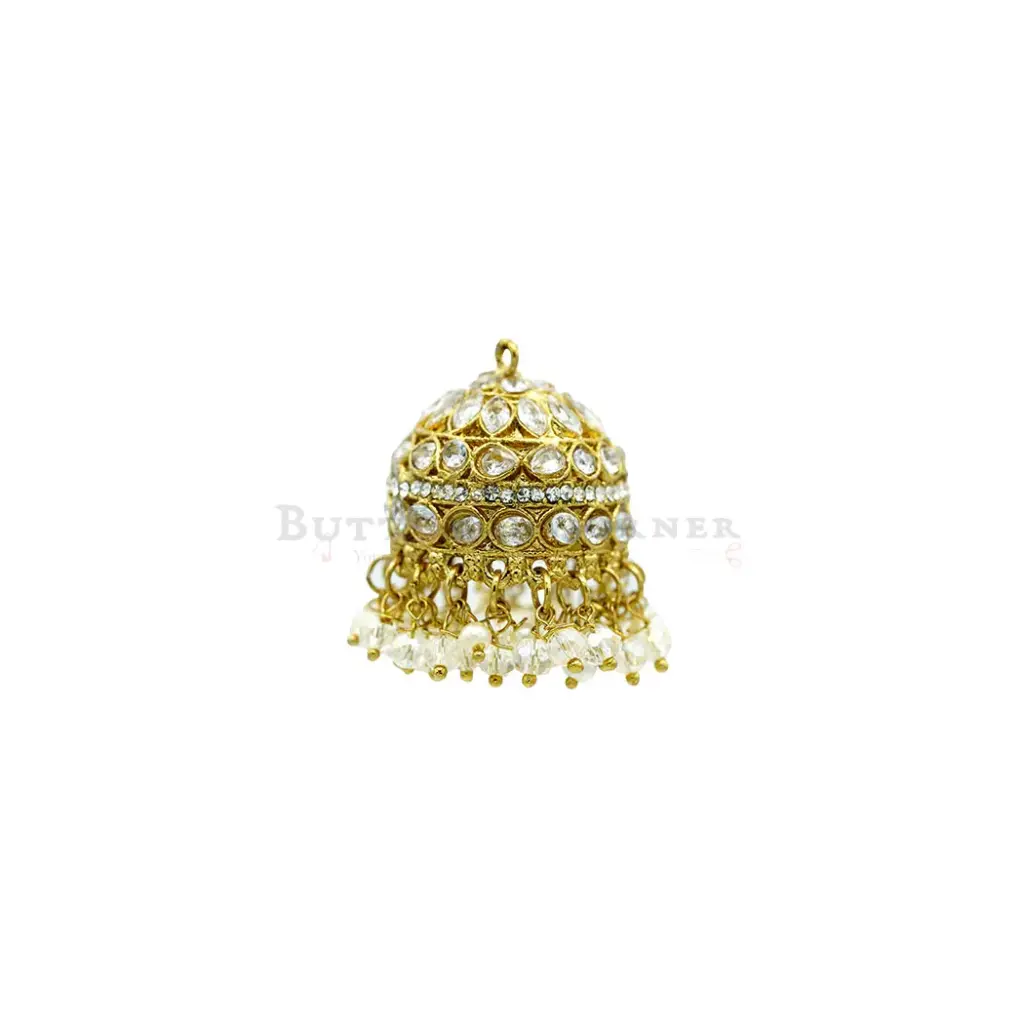 Pearl Dangles & Decorative Rhinestones Fancy Meenakar Hanging