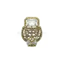 Vintage Arch Design Embellished with Rhinestones Fancy Kundan Button
