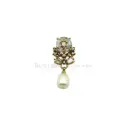 Decorative Rhinestone Accent with Kanging Dangle Fancy Kundan Button