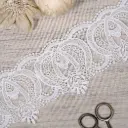 Geometric Design Scallop Border Shuttle Lace