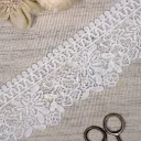 Side Border Floral Edge Shuttle Lace