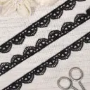 One Side Border Scallop Edge Shuttle Lace