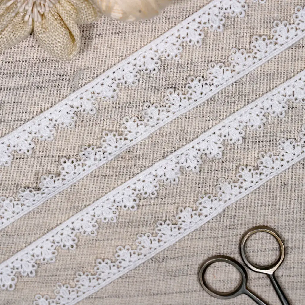 Floral Edge Side Border Shuttle Lace
