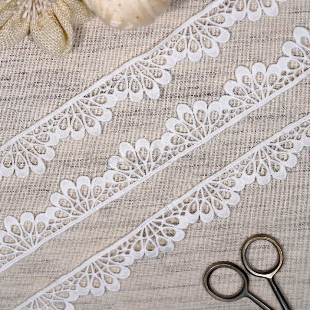 Scallop Edge Side Border Shuttle Lace